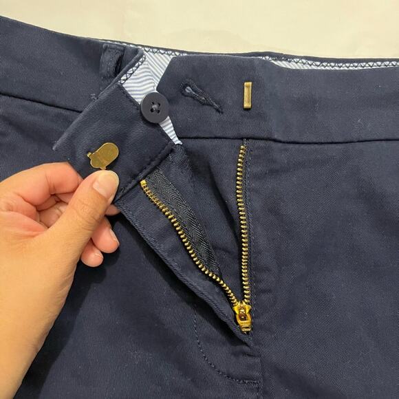 J.Crew Navy Blue Chino Pockets Casual Summer Formal Preppy Solid Shorts Size 2 - Picture 2 of 8